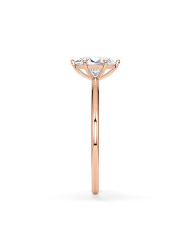 Oval Lab-Grown Diamond Engagement Ring in Rose Gold | Staring