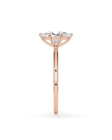 Oval Lab-Grown Diamond Engagement Ring in Rose Gold | Staring