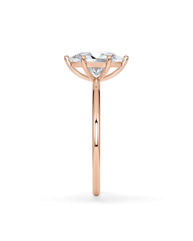 Oval Lab-Grown Diamond Engagement Ring in Rose Gold | Staring