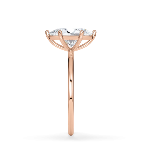Oval Lab-Grown Diamond Engagement Ring in Rose Gold | Staring