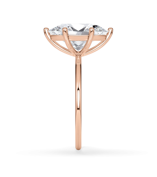 Oval Lab-Grown Diamond Engagement Ring in Rose Gold | Staring